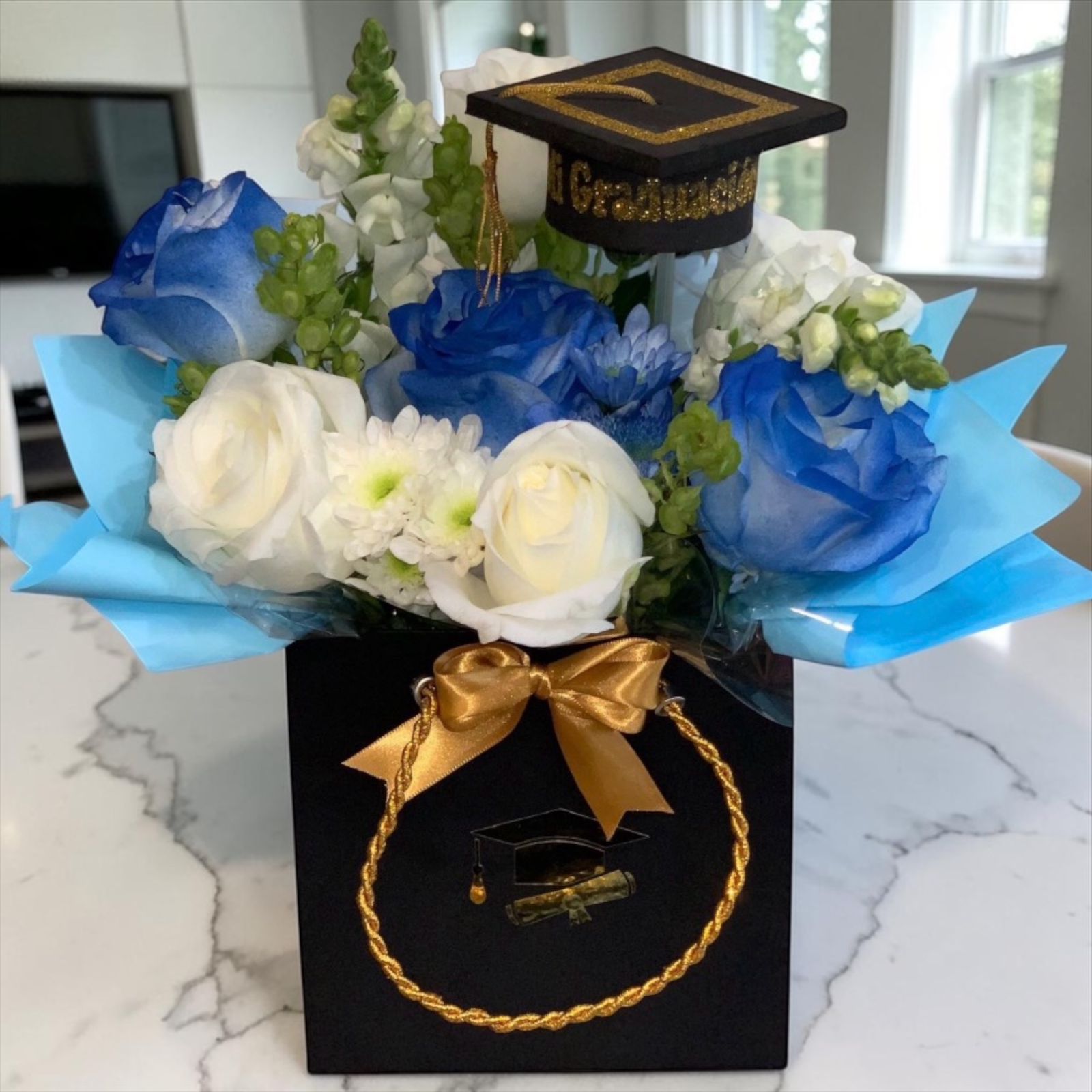 Graduación en azul